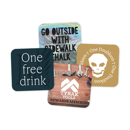 Custom Plastic 1" x 1" Mini Cards