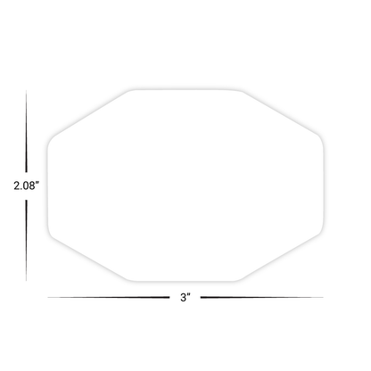 Custom Plastic 3" x 2.08" Octagon Cards