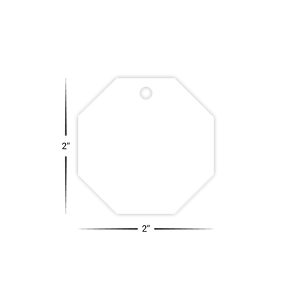 Custom Plastic 2" Octagon Shape Key Tags