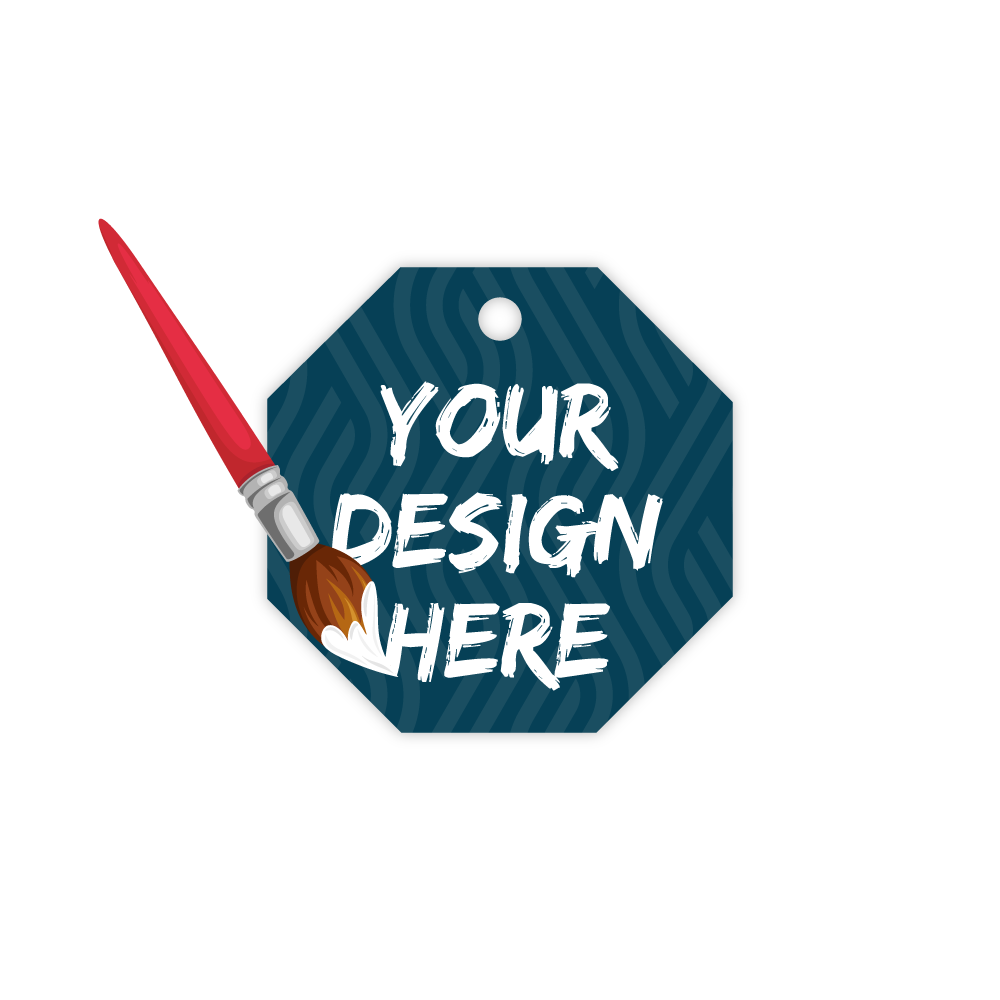 Custom Plastic 2" Octagon Shape Key Tags