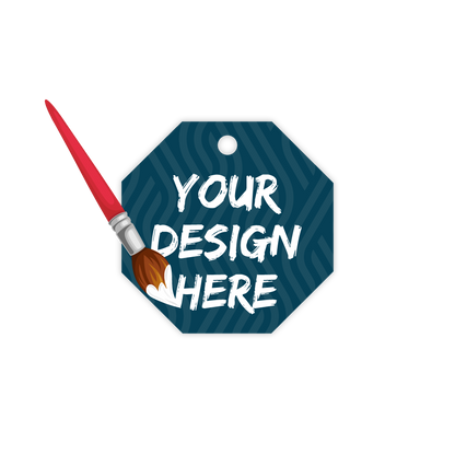 Custom Plastic 2" Octagon Shape Key Tags