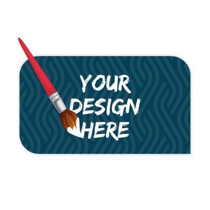 Custom Plastic 3.5" x 2" One Square Corner Cards