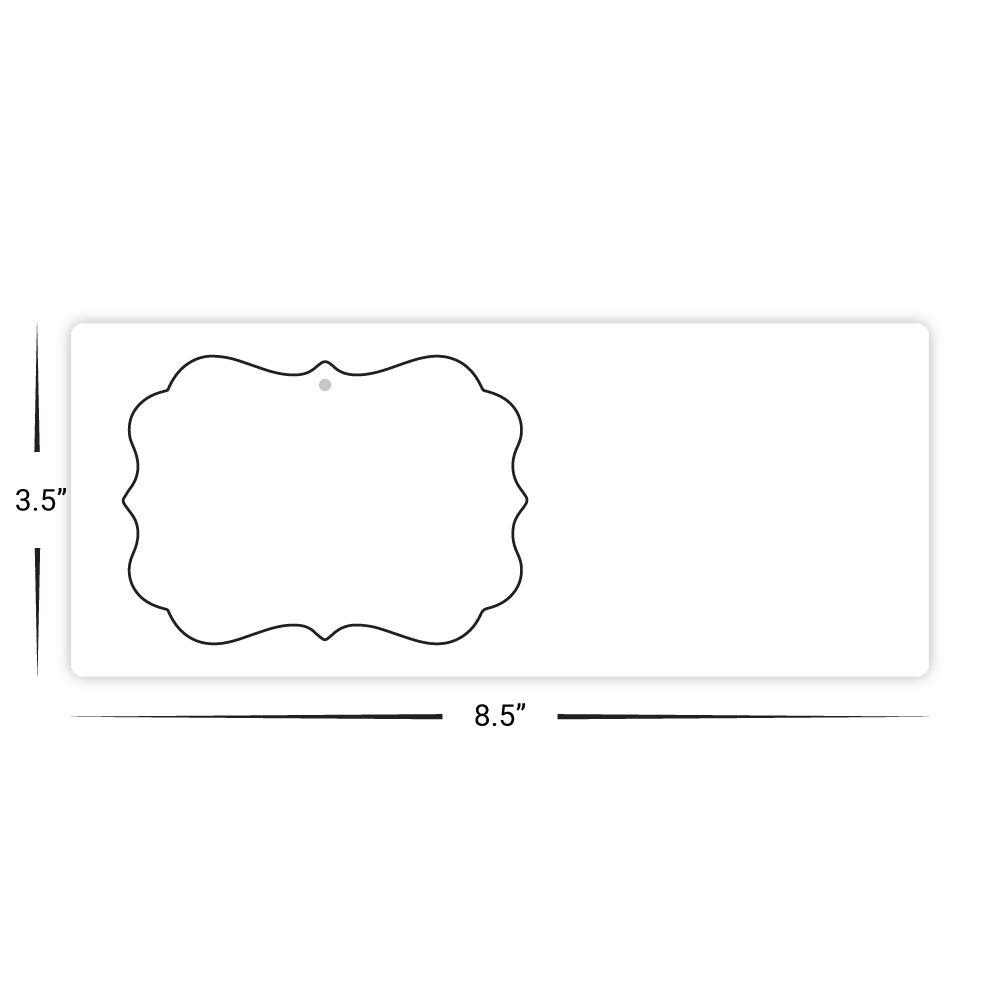 Custom Plastic 3.5" x 8.5" Punch-Out Ornament Card