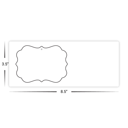 Custom Plastic 3.5" x 8.5" Punch-Out Ornament Card