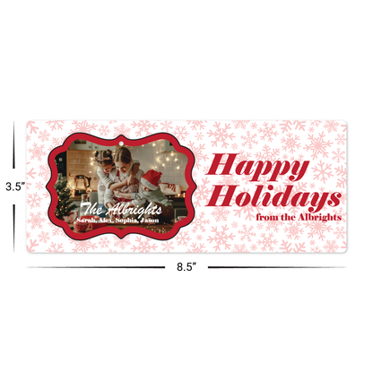 Custom Plastic 3.5" x 8.5" Punch-Out Ornament Card