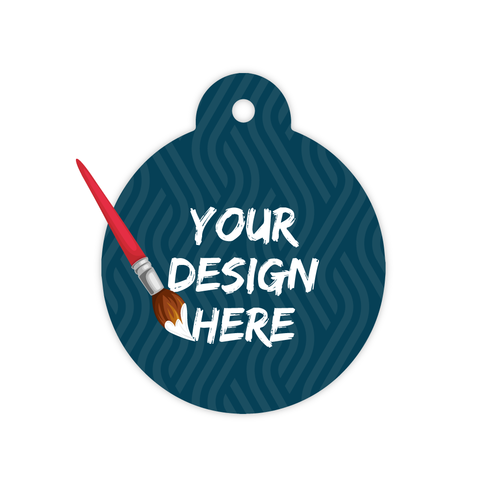 Custom Plastic 2.5" x 3" Ornament Shape Tags