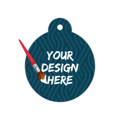 Custom Plastic 2.5" x 3" Ornament Shape Tags
