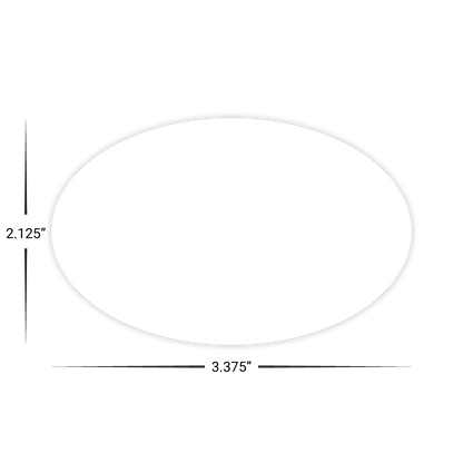 Custom Plastic 3.375" x 2.125" Oval Cards