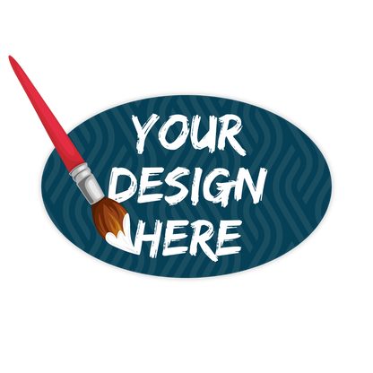 Custom Plastic 3.375" x 2.125" Oval Cards