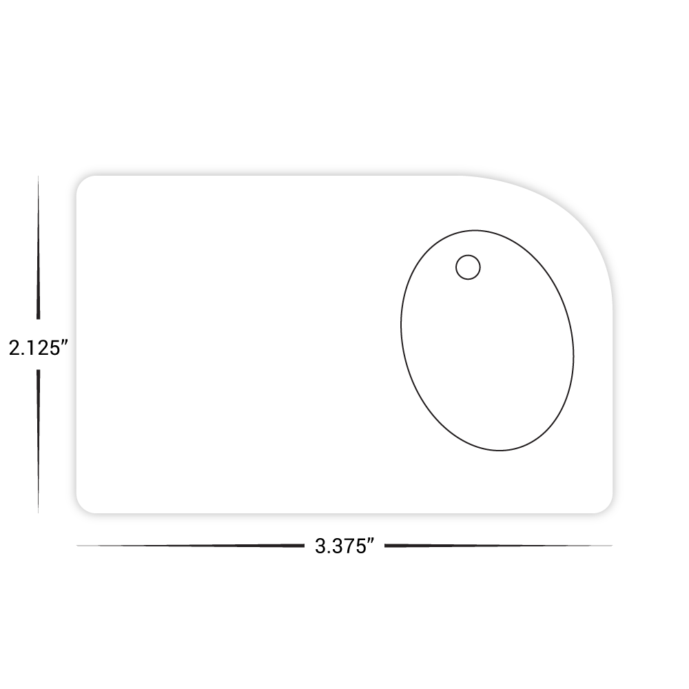 Custom Plastic 3.375" x 2.125" Card and Punch-Out Oval Key Tag Combo