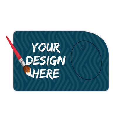Custom Plastic 3.375" x 2.125" Card and Punch-Out Oval Key Tag Combo