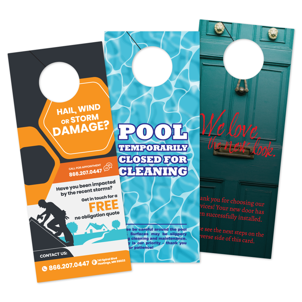 Custom Paper 3.5" x 8.5" Door Hangers