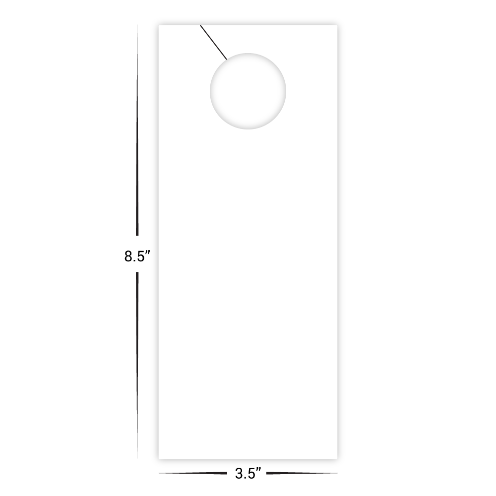 Custom Paper 3.5" x 8.5" Door Hangers
