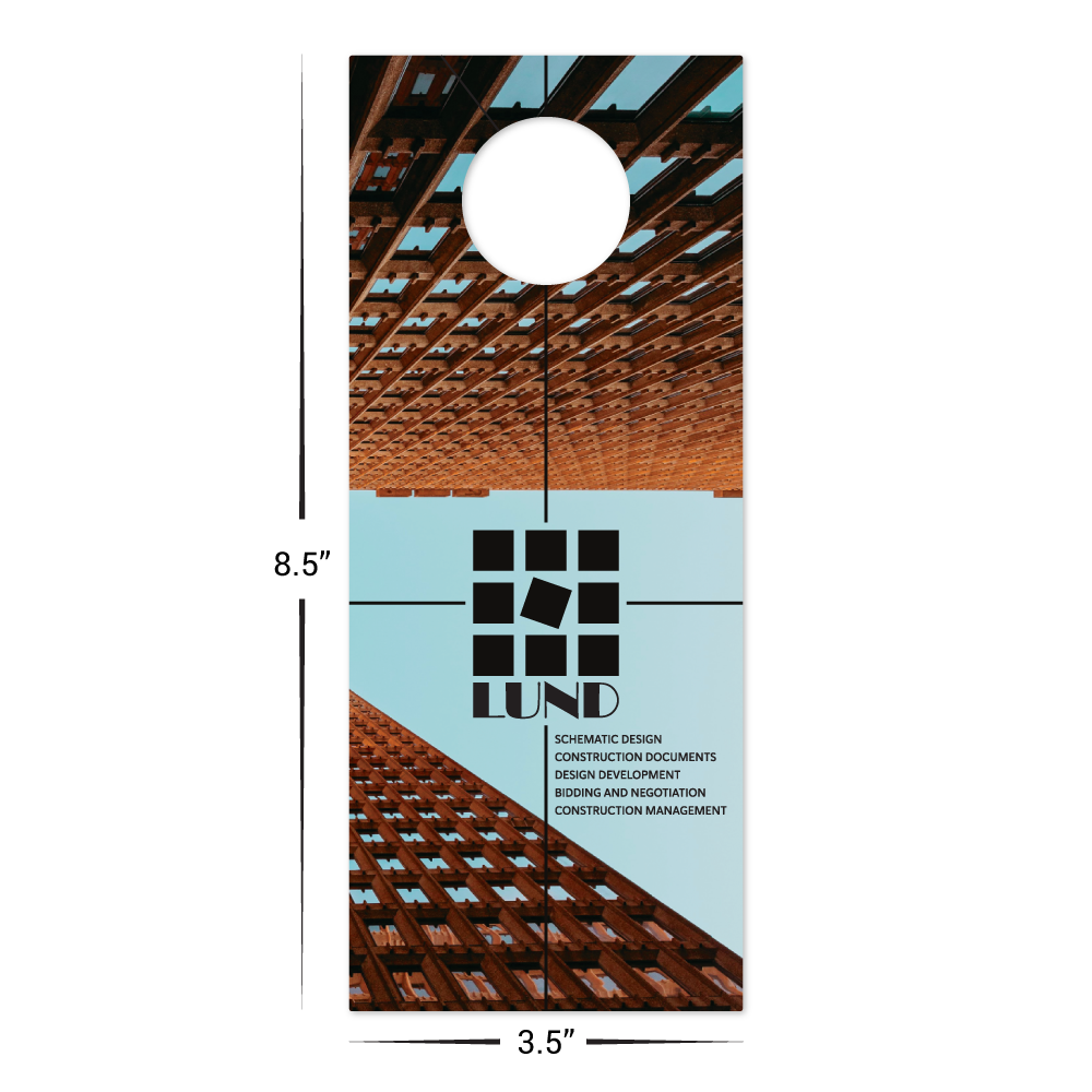 Custom Paper 3.5" x 8.5" Door Hangers