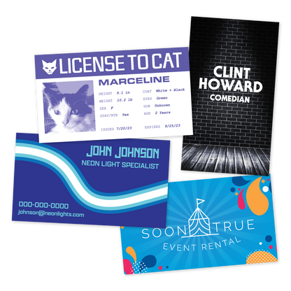 Custom Paper Business Cards - 3.5" x 2" Shape