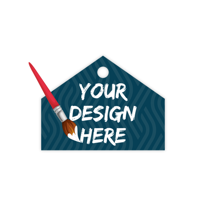 Custom Plastic 2.125" x 1.625" House Shape Key Tags