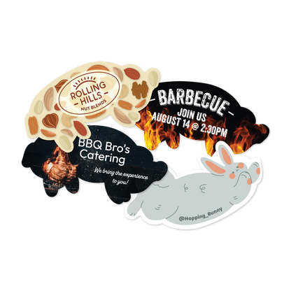 Custom Plastic 3.375" x 1.8" Pig Shape Cards