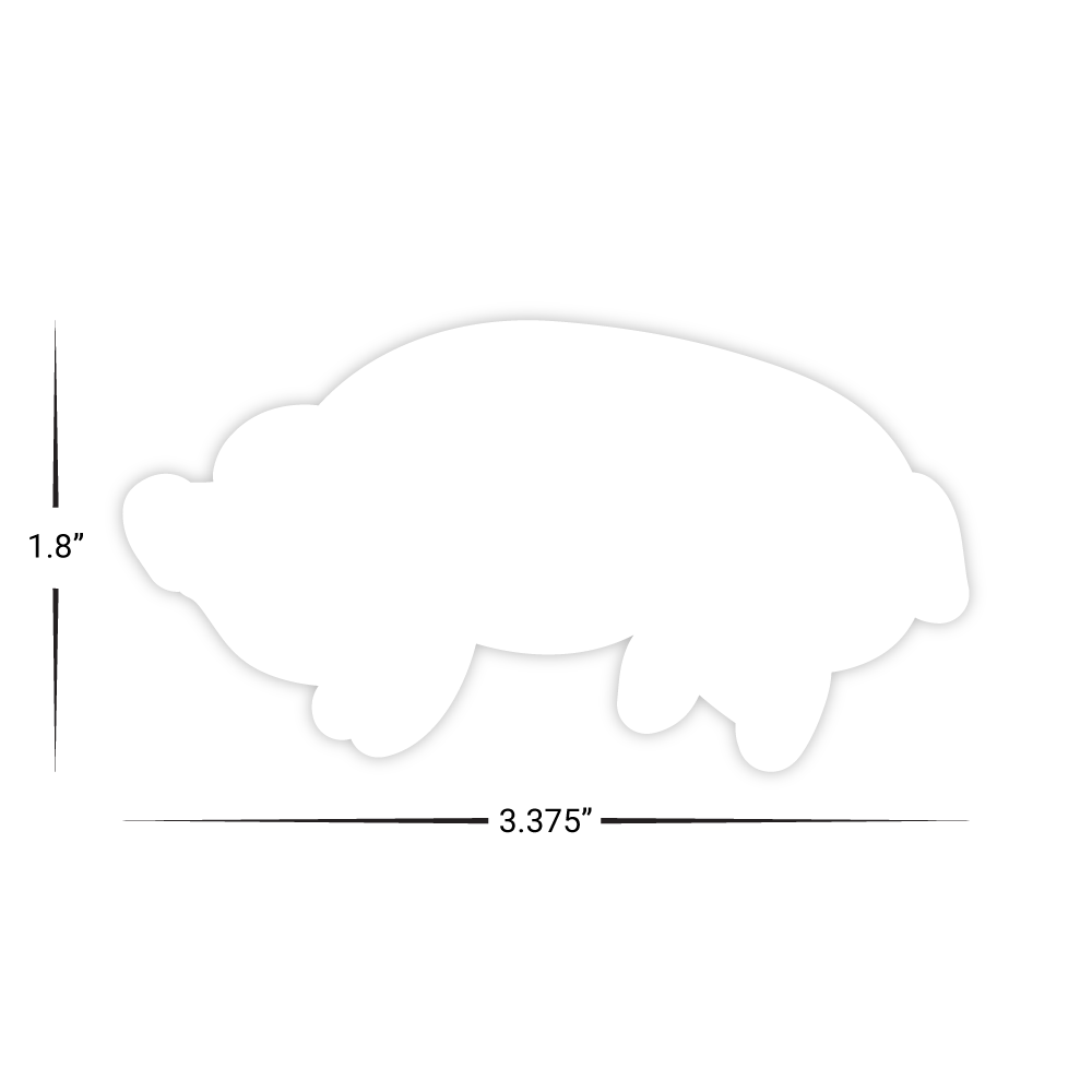 Custom Plastic 3.375" x 1.8" Pig Shape Cards