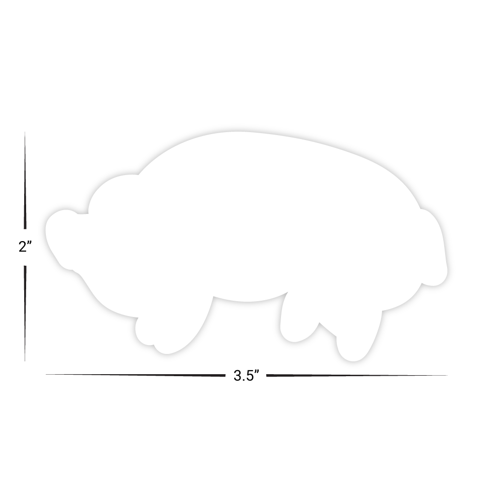 Custom Plastic 3.5" x 2" Pig Shape Cards