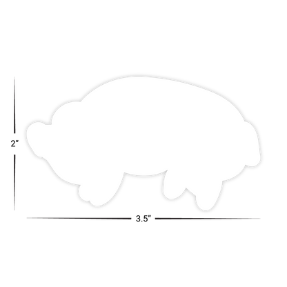 Custom Plastic 3.5" x 2" Pig Shape Cards
