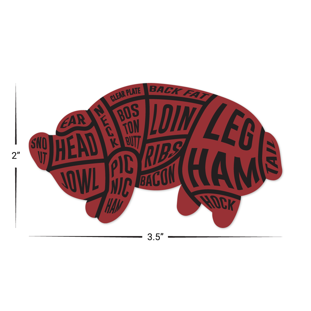 Custom Plastic 3.5" x 2" Pig Shape Cards