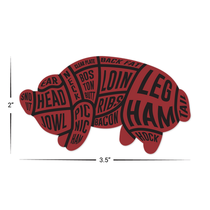 Custom Plastic 3.5" x 2" Pig Shape Cards