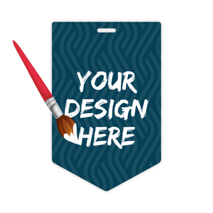 Custom Plastic 3" x 4.653" Pointed Badges