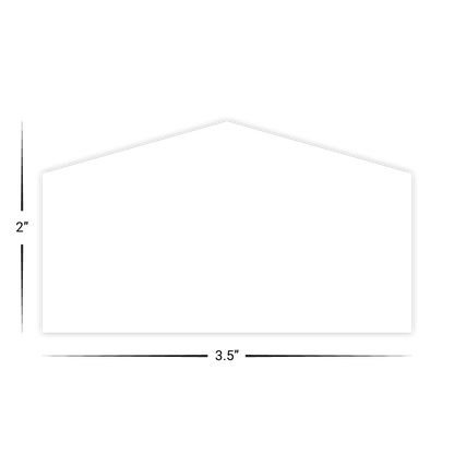 Custom Plastic 3.5" x 2" Pointed Cards