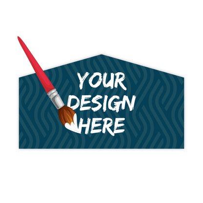 Custom Plastic 3.5" x 2" Pointed Cards
