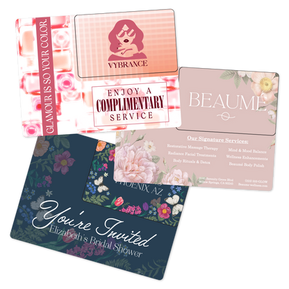 Custom Plastic 5.375" x 4" Postcard with Breakaway Card