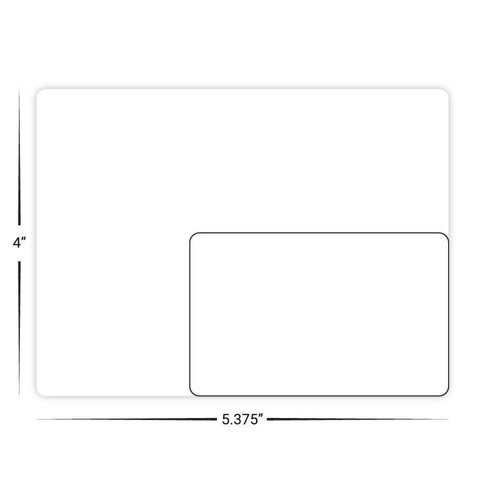 Custom Plastic 5.375" x 4" Postcard with Breakaway Card