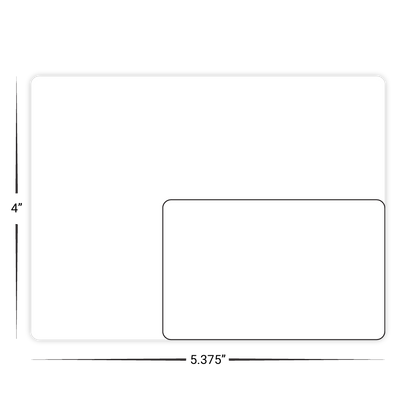 Custom Plastic 5.375" x 4" Postcard with Breakaway Card