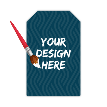 Custom Plastic 3.4" x 2.14 Price Tag Shape Cards