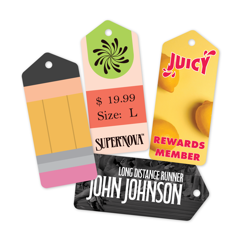 Custom Plastic 1.5" x 3.5" Price Tags