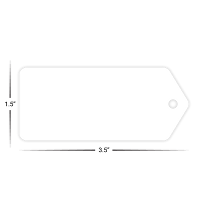 Custom Plastic 1.5" x 3.5" Price Tags