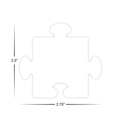 Custom Plastic 2.5" x 2.75" Puzzle Piece Cards