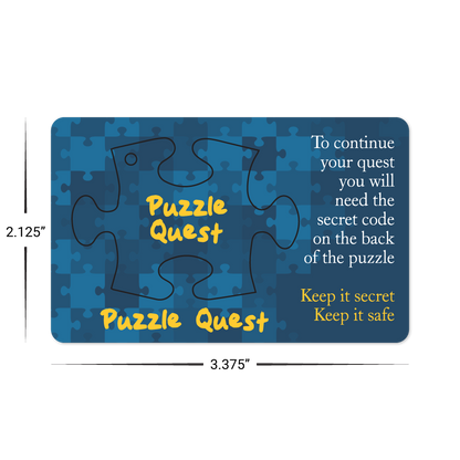 Custom Plastic 3.375" x 2.125" Cards with Punch-Out Puzzle Piece Key Tag