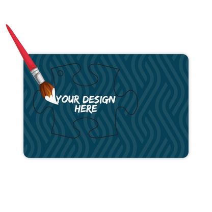 Custom Plastic 3.375" x 2.125" Cards with Punch-Out Puzzle Piece Key Tag