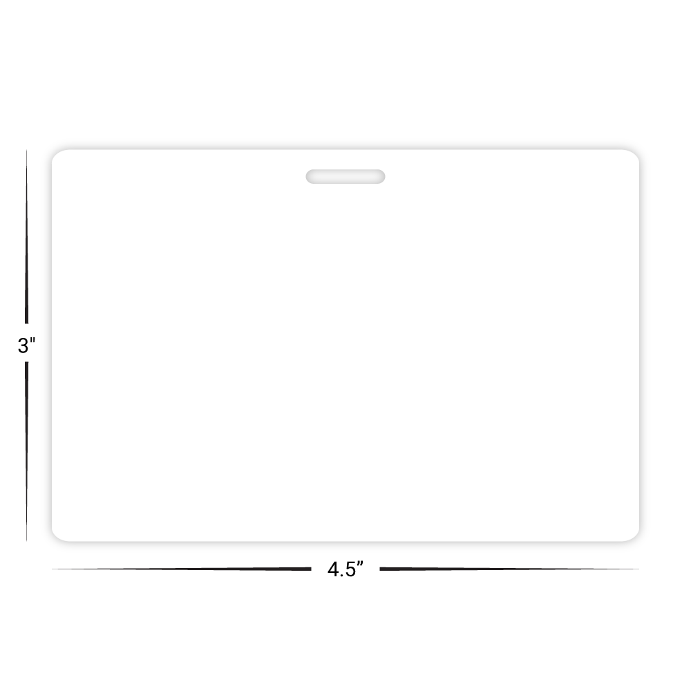 Custom Plastic 4.5" x 3" Horizontal Badges