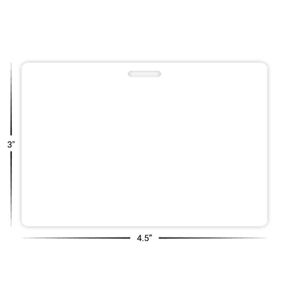 Custom Plastic 4.5" x 3" Horizontal Badges