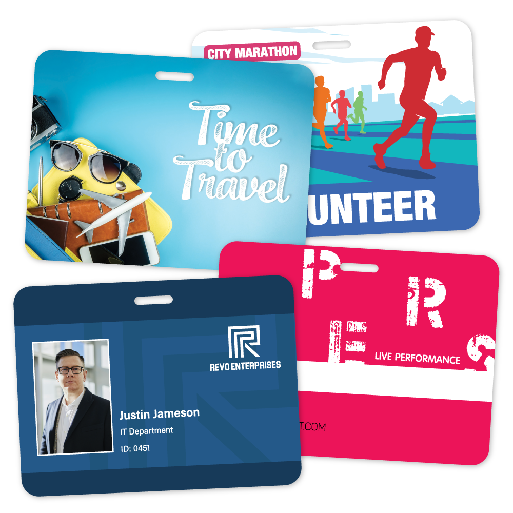 Custom Plastic 3" x 4" Horizontal Badges