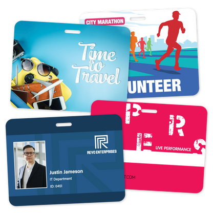 Custom Plastic 3" x 4" Horizontal Badges