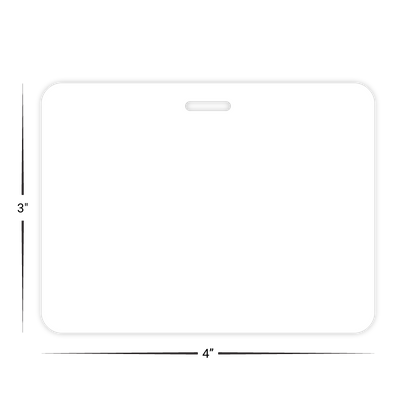 Custom Plastic 3" x 4" Horizontal Badges