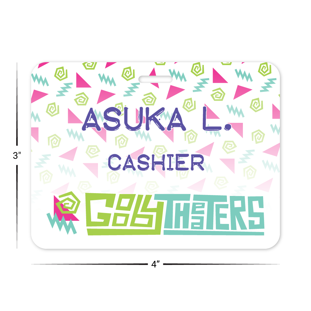Custom Plastic 3" x 4" Horizontal Badges