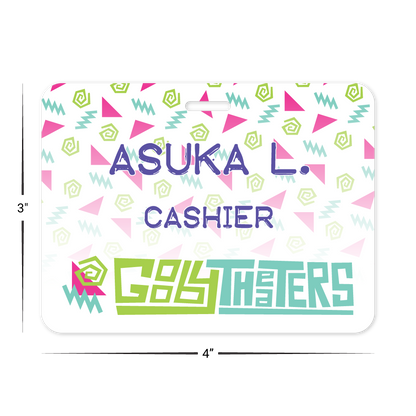 Custom Plastic 3" x 4" Horizontal Badges