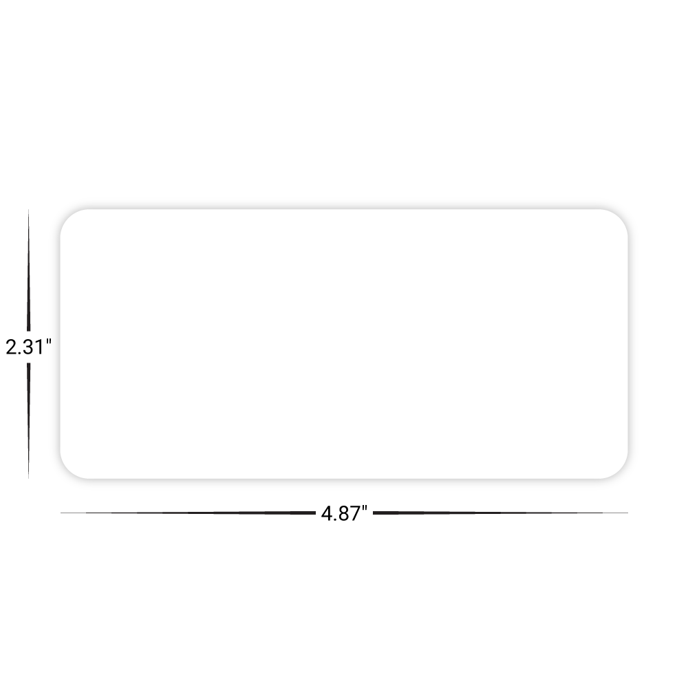Custom Plastic 4.87" x 2.31" Smartphone Shape Cards