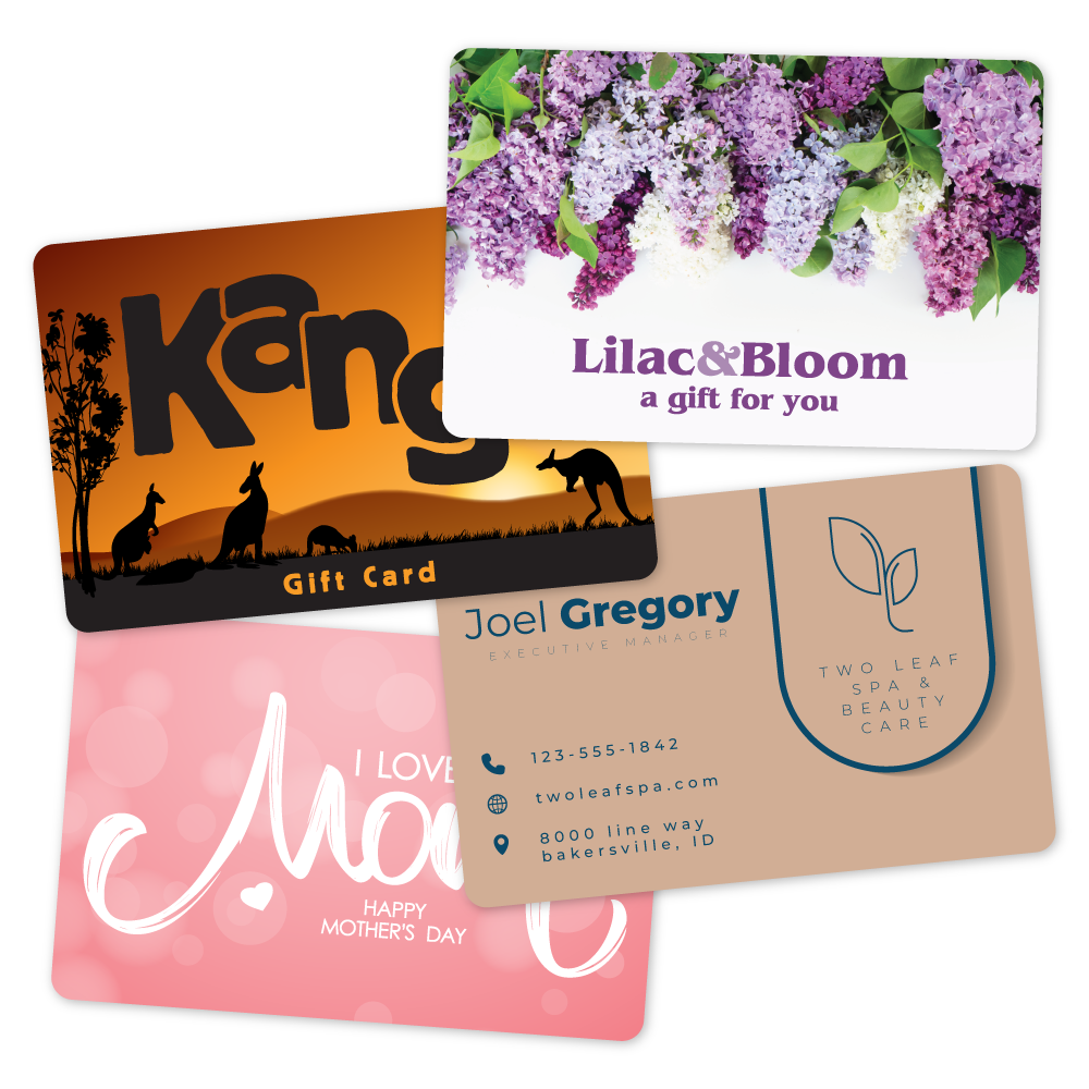 Custom Plastic 3.375" x 2.215" Cards