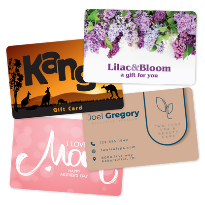 Custom Plastic 3.375" x 2.215" Cards