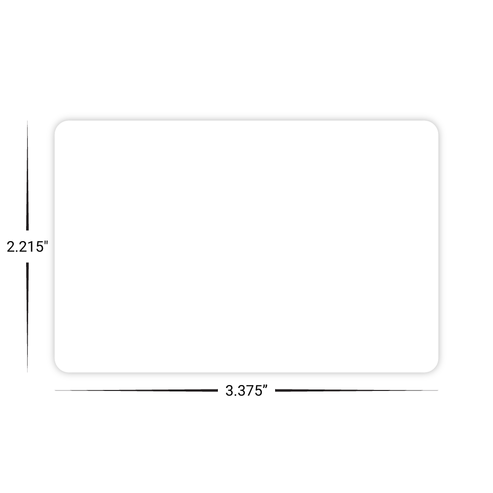 Custom Plastic 3.375" x 2.215" Cards