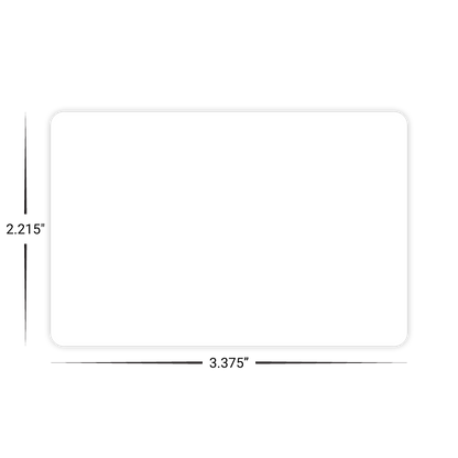 Custom Plastic 3.375" x 2.215" Cards